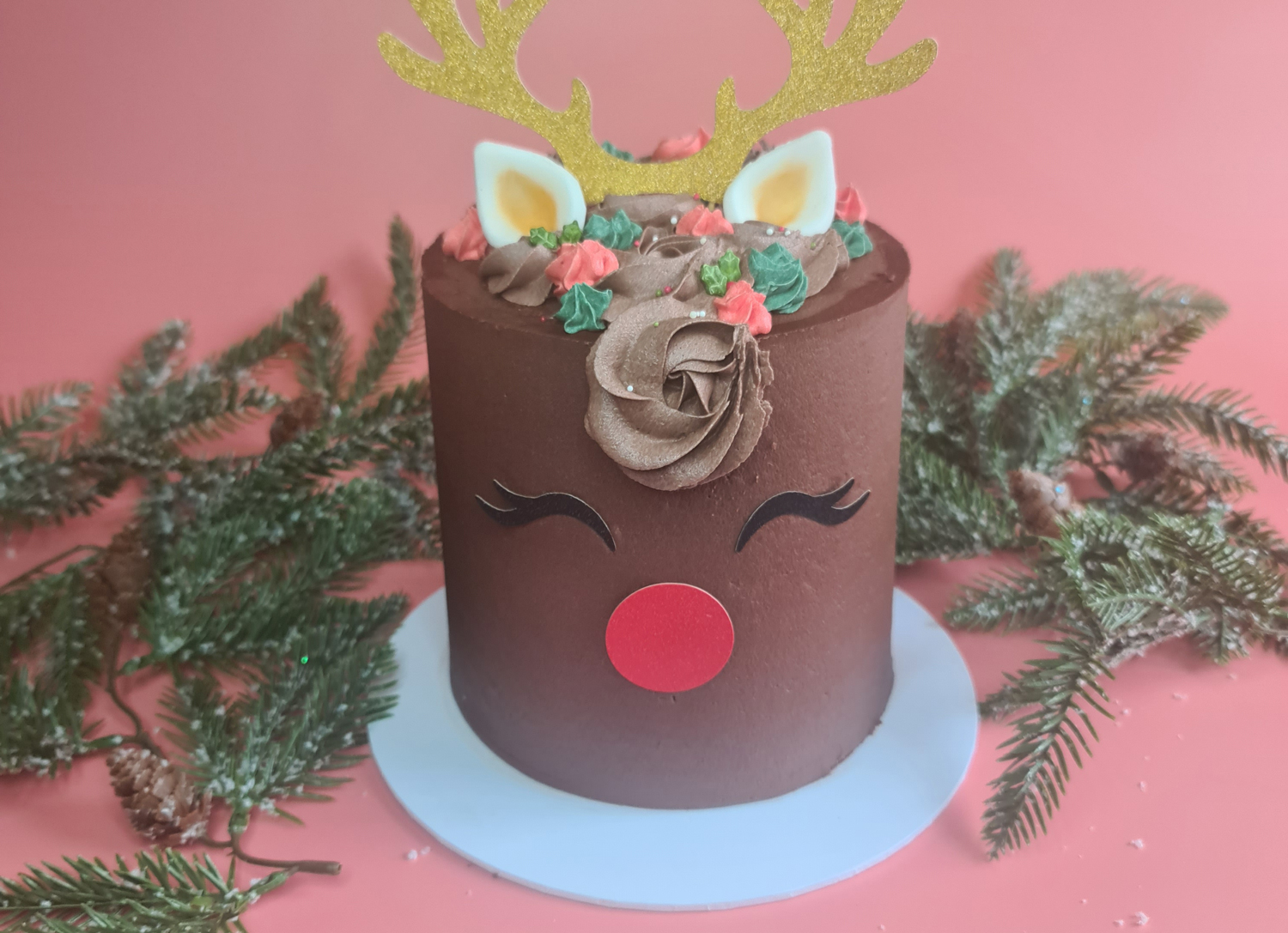 Tall Rudolph cake Christmas Cake